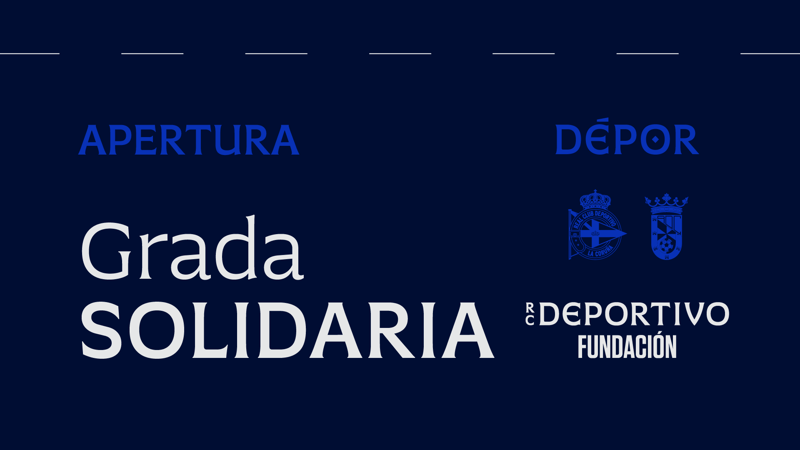 A Fundación RC Deportivo activa a Bancada Solidaria para o Dépor - AD Ceuta FC deste domingo 23 de novembro