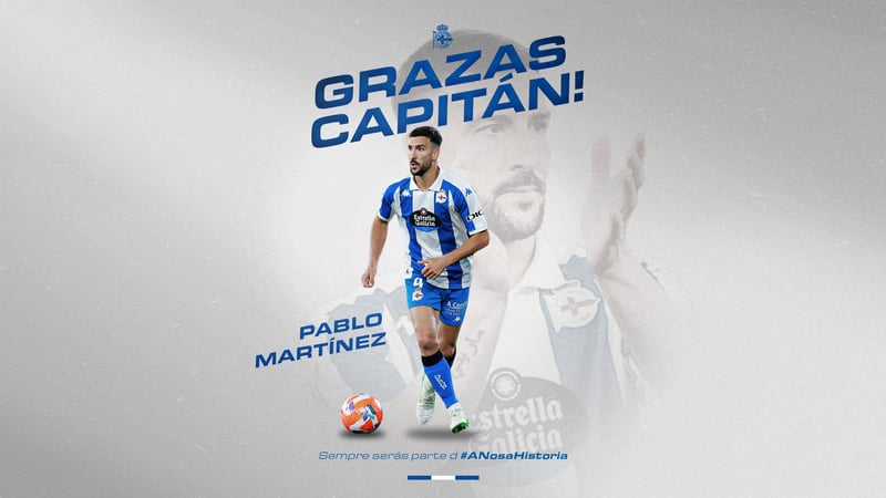 Pablo Martínez non continuará no Dépor a próxima temporada