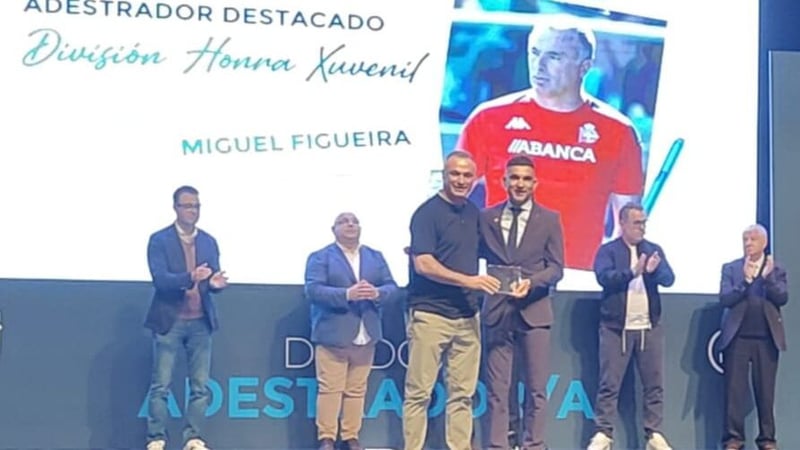 A Federación Galega premia a Miguel Figueira e a Dani González 'Dani Xelo' como adestradores destacados en División de Honra e Liga Nacional