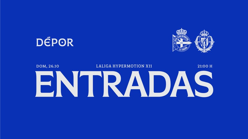 A la venta las entradas para el Dépor - Real Valladolid del domingo 26 ...