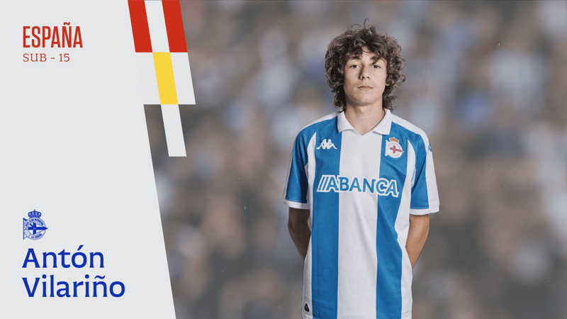 El canterano Antón Vilariño, citado por la selección española sub-15 para un doble amistoso ante Irlanda