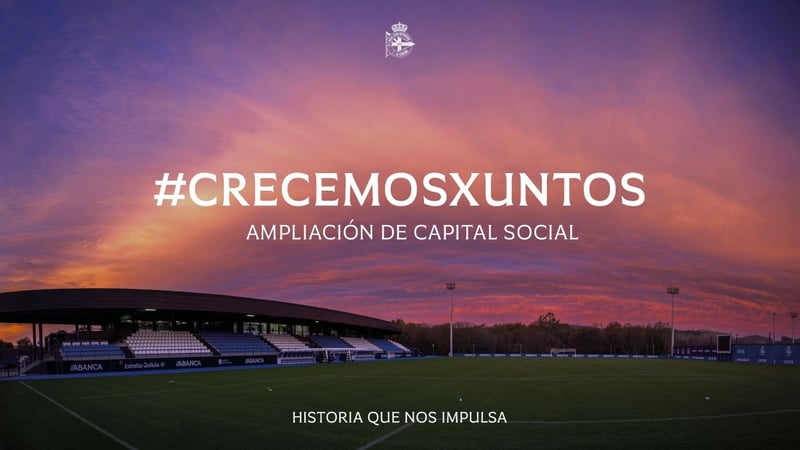 Abierto el plazo de suscripción de la ampliación de capital solo para accionistas del Real Club Deportivo de La Coruña SAD