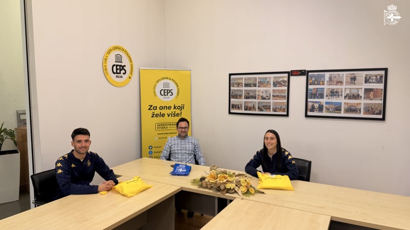 Visita institucional de la RC Deportivo Fundación a la University College CEPS en Bosnia y Herzegovina