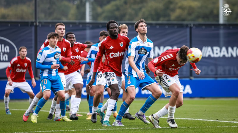 Empate do Fabril ante o Bergantiños CF nun partido "moi competido, con poucas situacións de gol"