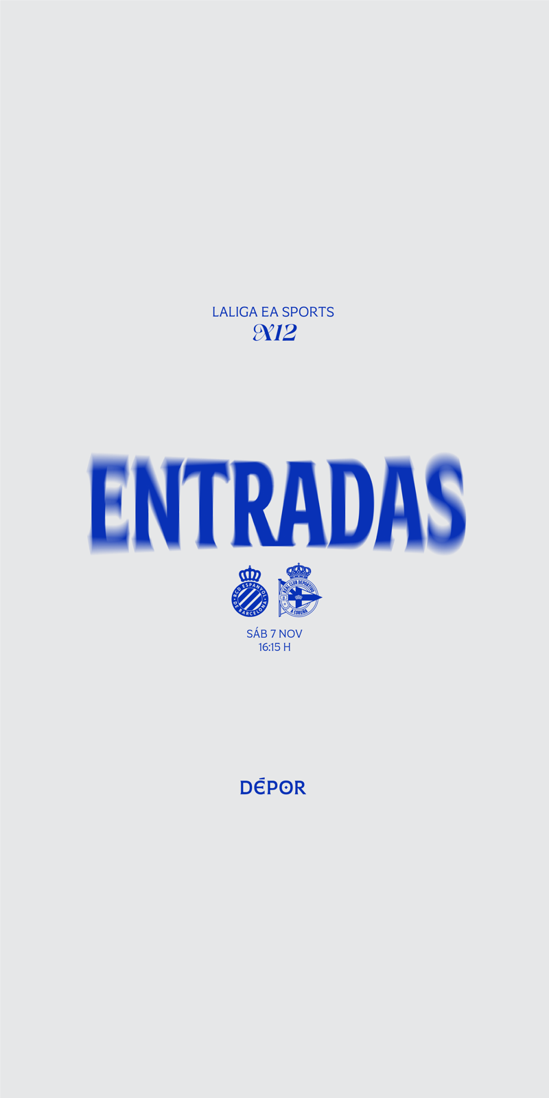 Aberto o prazo de solicitude de entradas para o partido ante o RCD Espanyol do sábado 7 de novembro ás 16:15 no RCDE Stadium