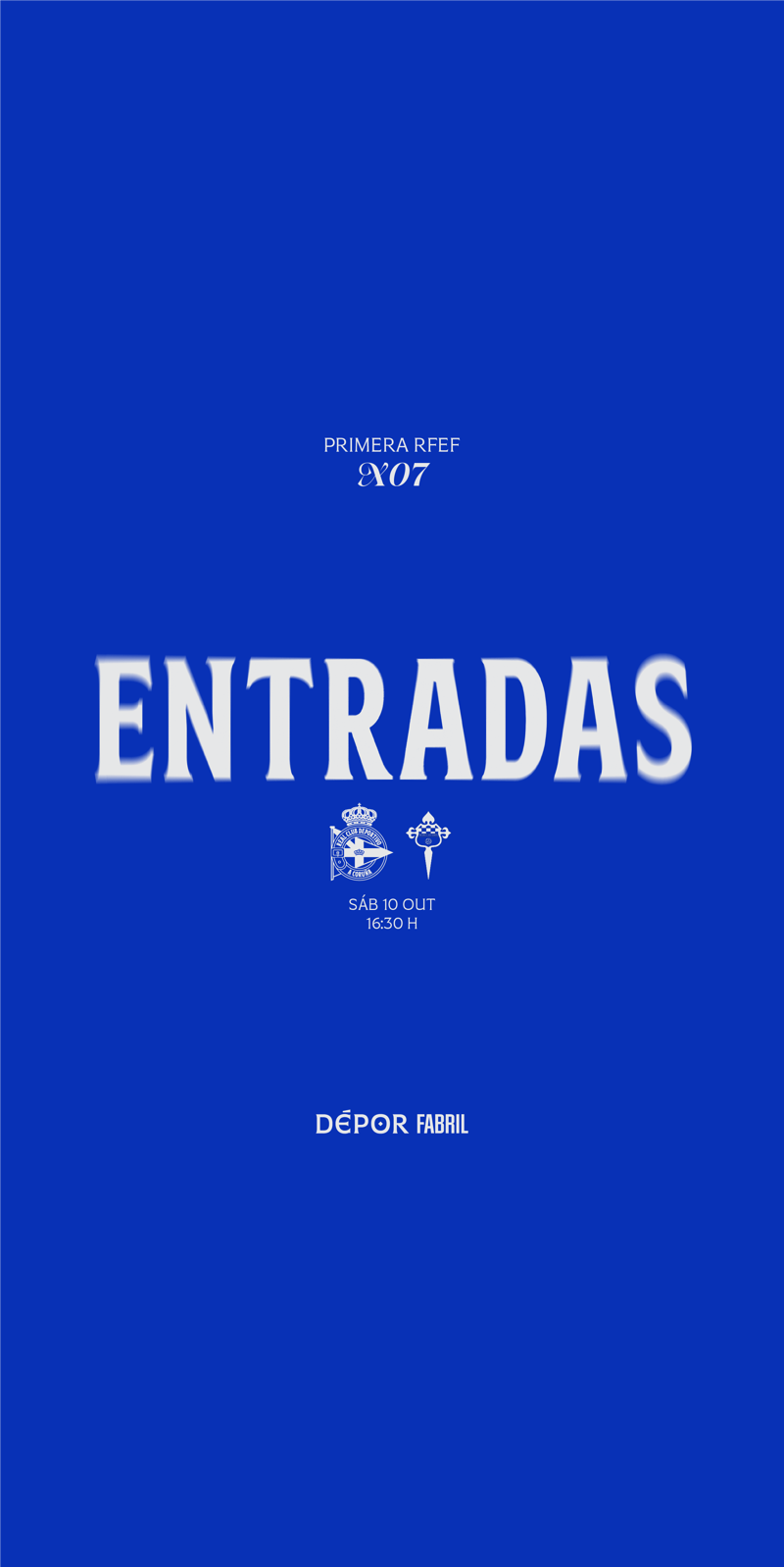 Los abonados y abonadas ya pueden retirar su invitación obligatoria para el Fabril - Racing de Ferrol del sábado 10 de octubre a las 16:30 en ABANCA-RIAZOR