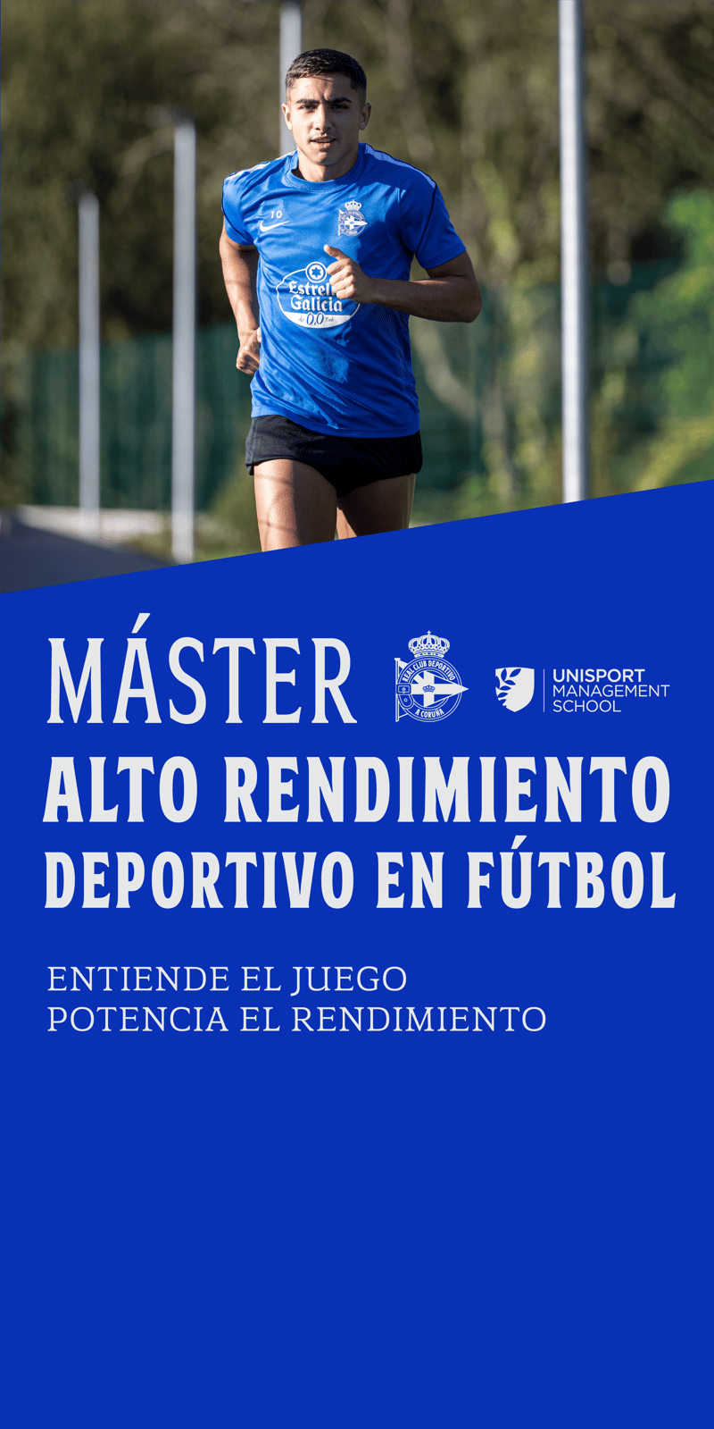 El RC Deportivo impulsa la formación de nuevos profesionales del alto rendimiento en el fútbol junto a Unisport