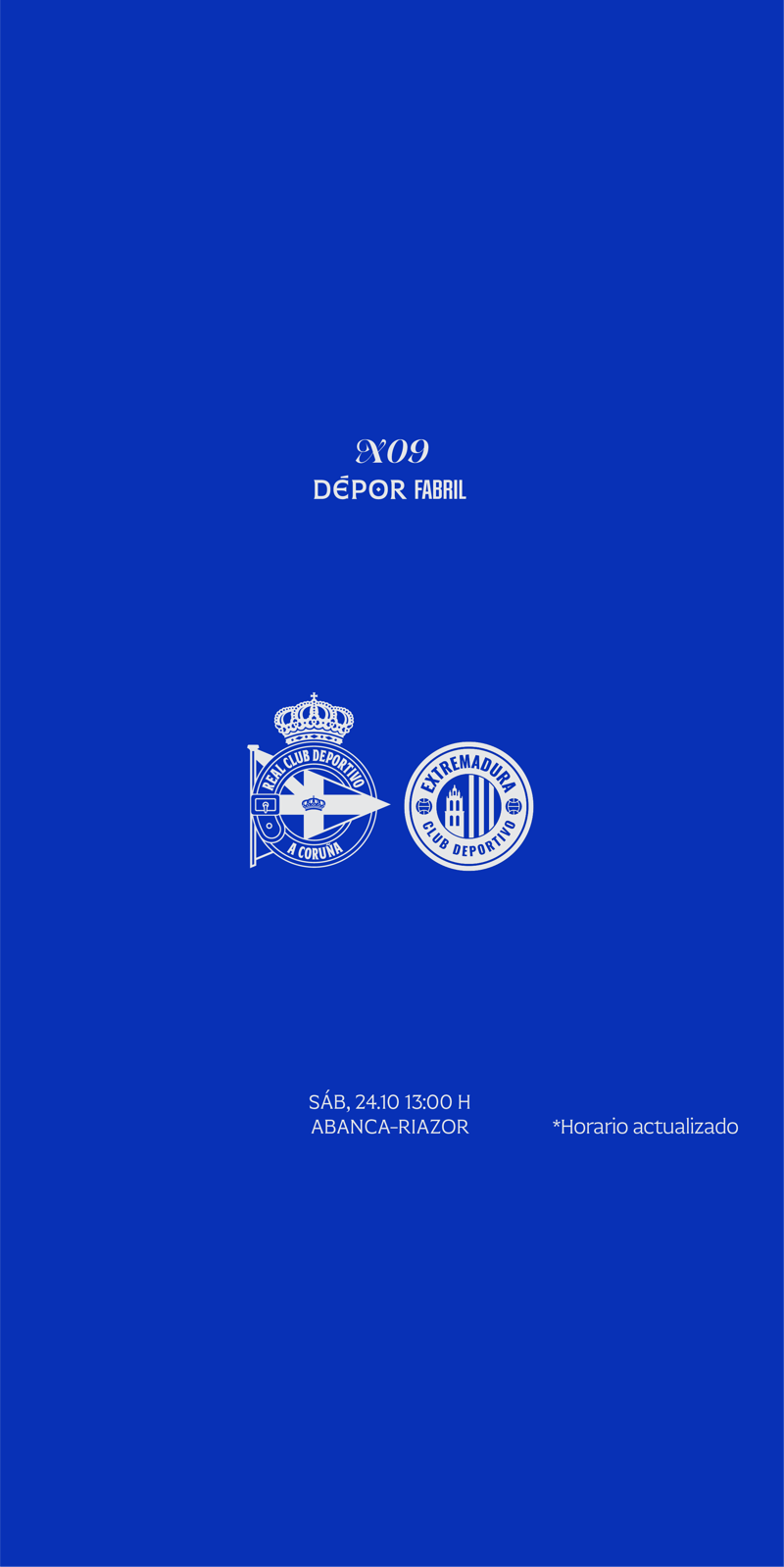 La RFEF adelanta a las 13:00 horas el Fabril - CD Extremadura y fija el domingo 8 de noviembre a las 12:00 la visita del filial al Arenas Club