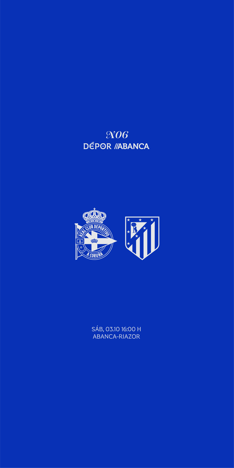 El Dépor ABANCA repite partido en ABANCA-RIAZOR el sábado 3 de octubre a las 16:00, en este caso ante el Atlético de Madrid