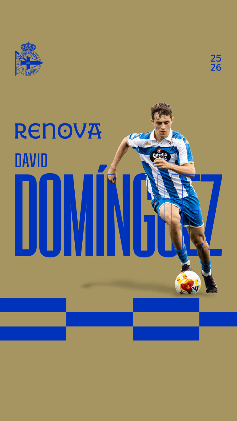 David Domínguez renueva por el RC Deportivo hasta 2028