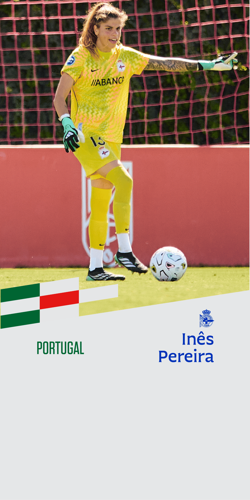 Inês Pereira, convocada por Portugal para el play off ante Irlanda del Norte clasificatorio para el Mundial 2027