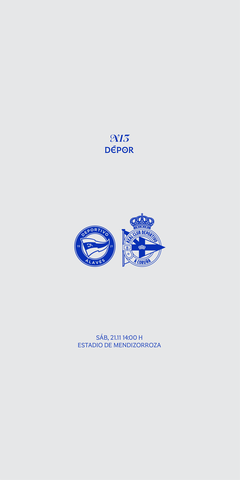 O Dépor estrea o horario do sábado ás 14:00 o 21 de novembro en Mendizorroza ante o Deportivo Alavés