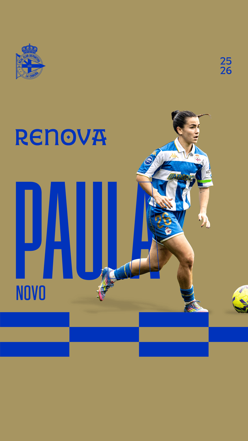 Paula Novo, talento do Dépor Training Center con futuro branquiazul ata 2028 xa no primeiro equipo
