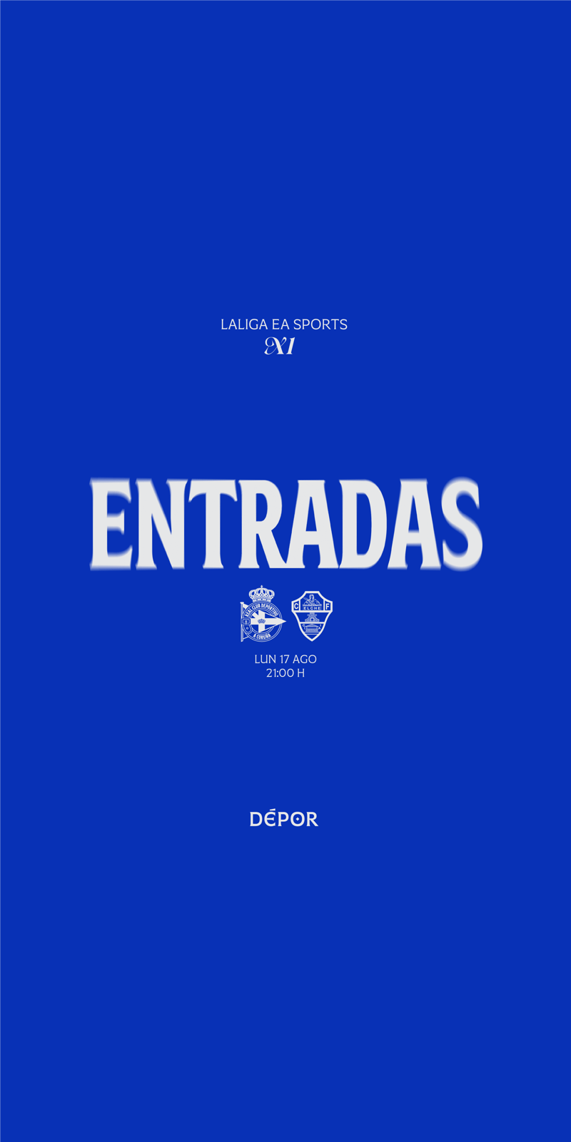 A la venta las entradas de público para el Dépor - Elche CF de la 1ª jornada de LaLiga EA Sports