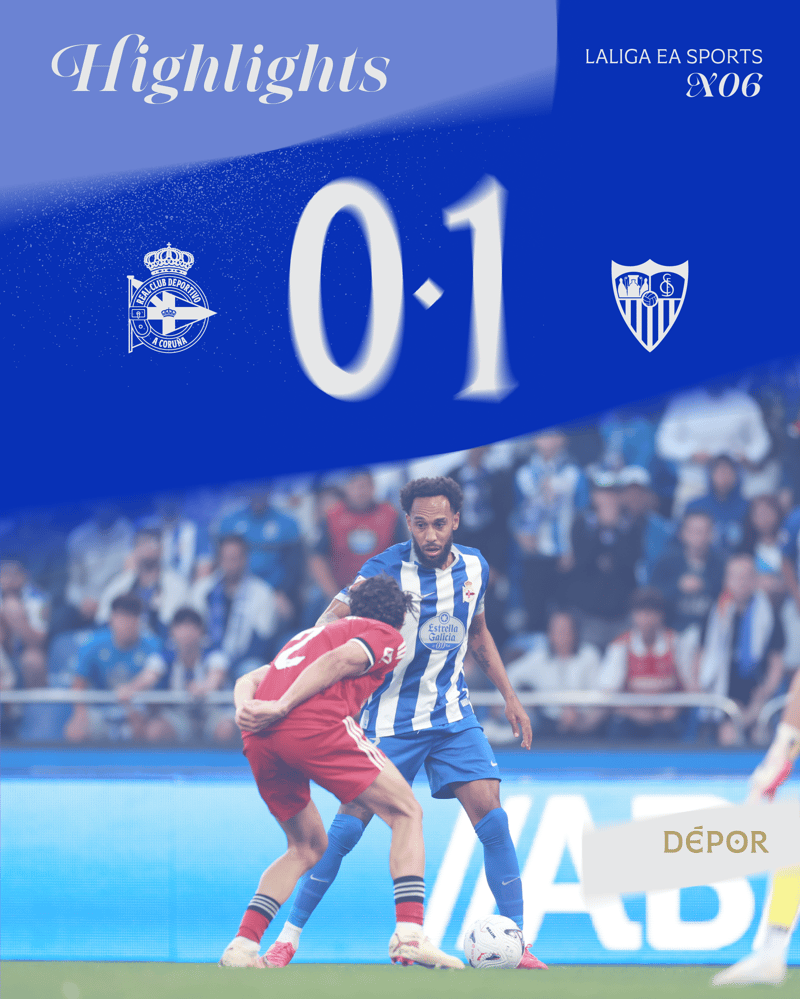 Resumen del RC Deportivo 0 - 1 Sevilla FC