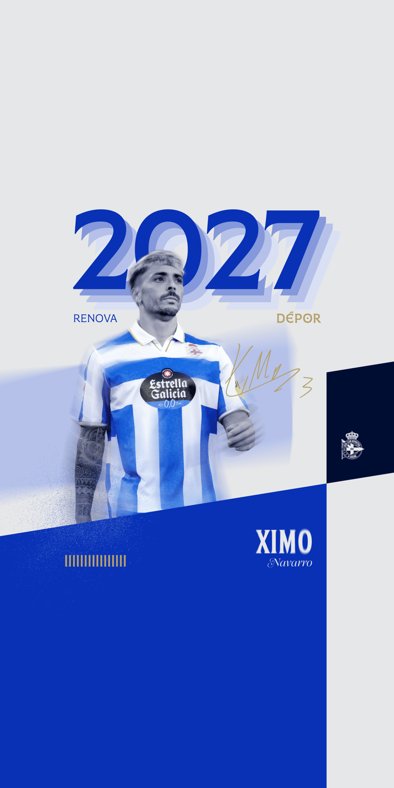 Ximo Navarro seguirá en el Dépor hasta junio de 2027