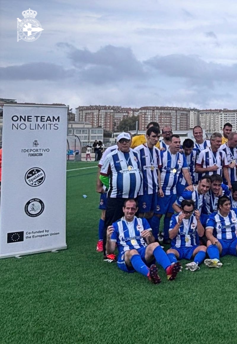 O Dépor Genuine, Torre SD e Real Avilés comparten unha xornada de fútbol e inclusión con 'One Team, No Limits'