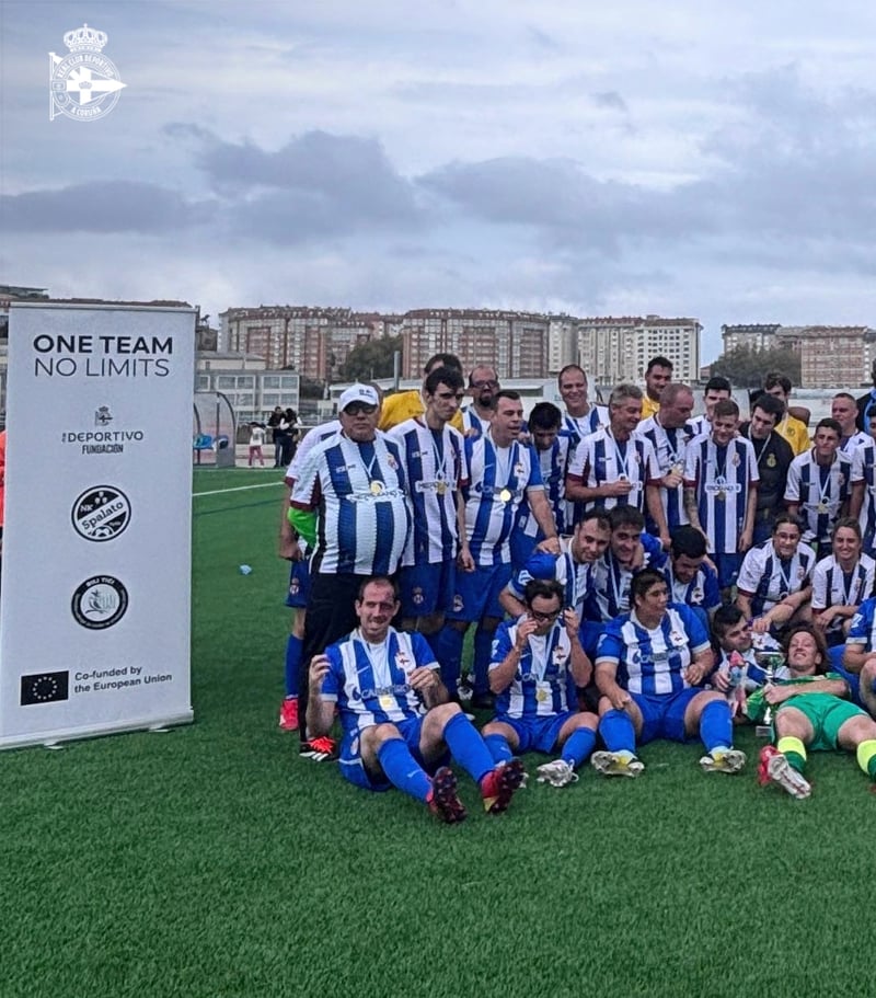 El Dépor Genuine, Torre SD y Real Avilés comparten una jornada de fútbol e inclusión con 'One Team, No Limits'