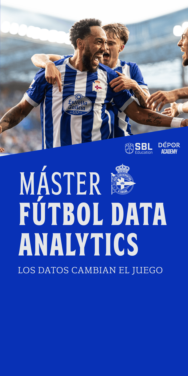 O RC Deportivo e SBL Education lanzan o Máster en Fútbol Data Analytics