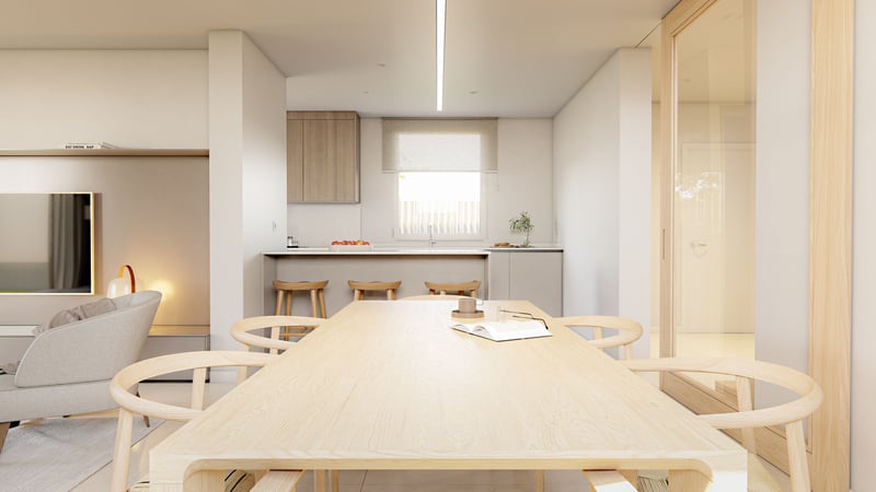 Cocina equipada de diseño moderno en vivienda de Jardín de Vega