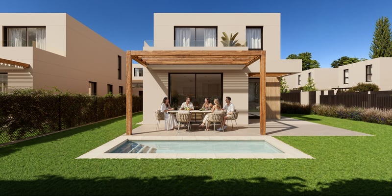 Terraza privada con vistas despejadas en Jardín de Vega